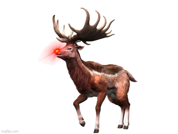 Rudolph the Red Nosed...... Megaloceros? | image tagged in rudolph,megaloceros,jurassic world alive,christmas | made w/ Imgflip meme maker