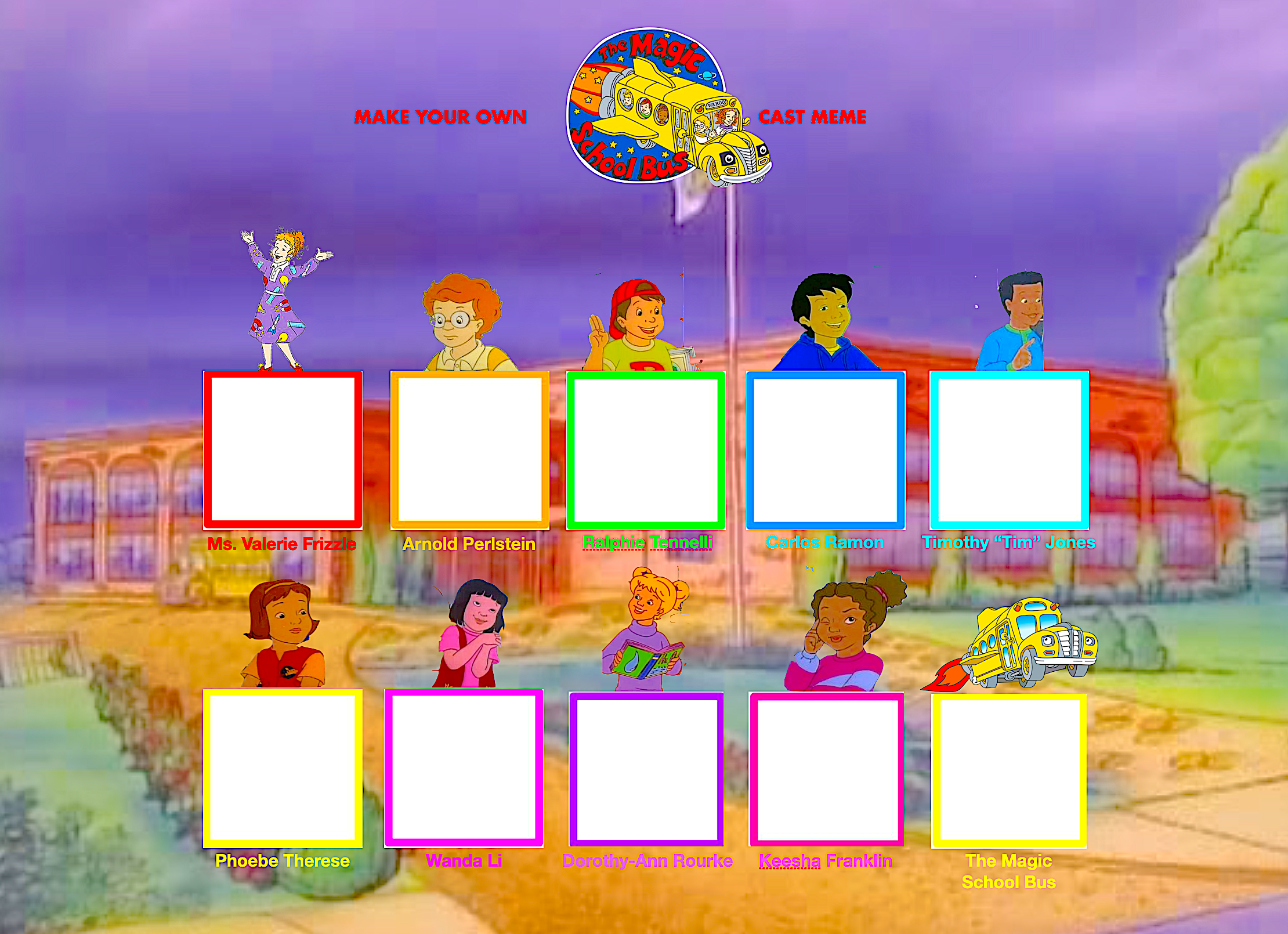 Magic School Bus Blank Meme Template