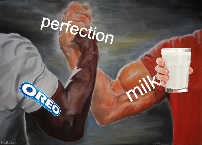 Epic Handshake | perfection; milk | image tagged in memes,epic handshake | made w/ Imgflip meme maker