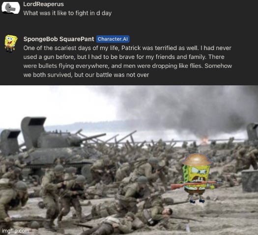 Spongebob d-day | image tagged in spongebob d-day | made w/ Imgflip meme maker