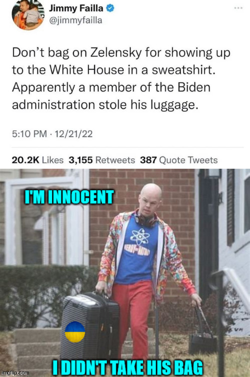 He meant no disrespect... honest | image tagged in stolen,suitcase | made w/ Imgflip meme maker