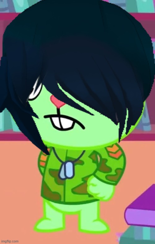 flippy has the emo now because he realized he couldnt get rid of his ptsd | made w/ Imgflip meme maker