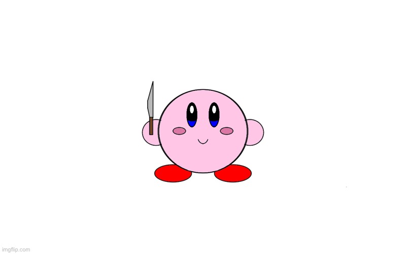 Kirby with knife | image tagged in kirby with knife | made w/ Imgflip meme maker