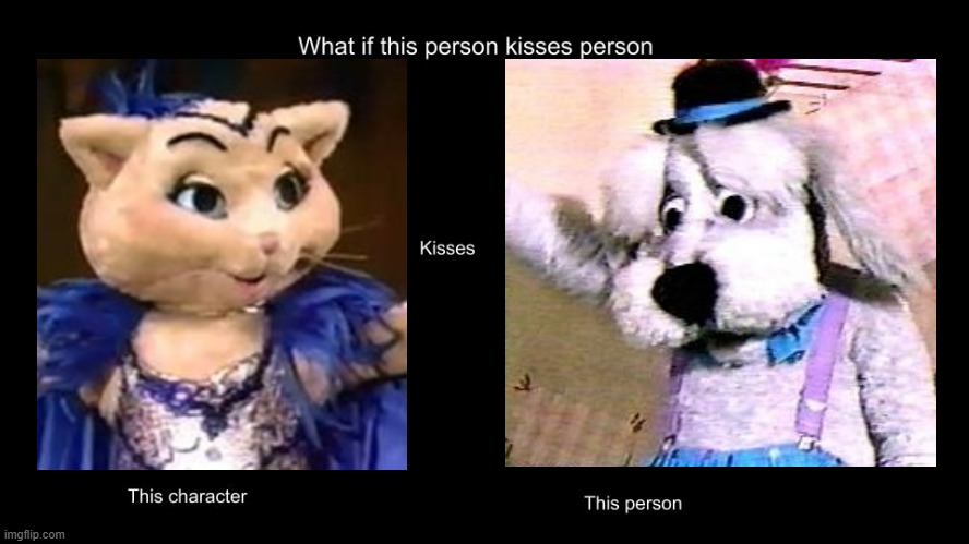 what if lilli kissed barnaby | image tagged in what if this person kisses character,dumbo,disney,cats,dogs | made w/ Imgflip meme maker
