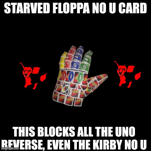 Starved Floppa no u card Blank Meme Template