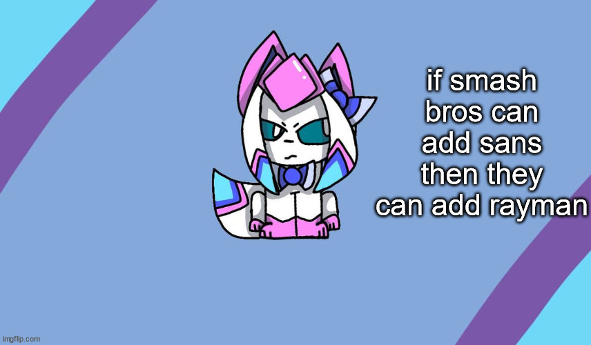 sylceon drawn by eevee ero | if smash bros can add sans then they can add rayman | image tagged in sylceon drawn by eevee ero | made w/ Imgflip meme maker