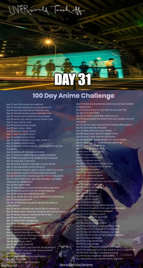 day 31 | DAY 31 | image tagged in 100 day anime challenge,the promised neverland,anime | made w/ Imgflip meme maker