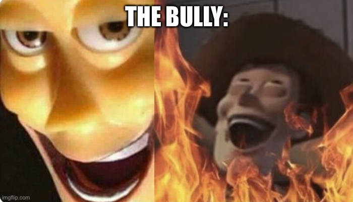 Evil Woody | THE BULLY: | image tagged in evil woody | made w/ Imgflip meme maker