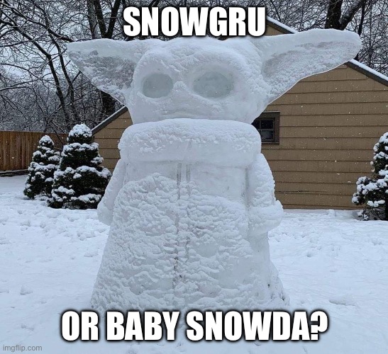 I’m on Team Baby Snowda: your answer in comments please | SNOWGRU; OR BABY SNOWDA? | image tagged in baby yoda,grogu,snow,vote | made w/ Imgflip meme maker