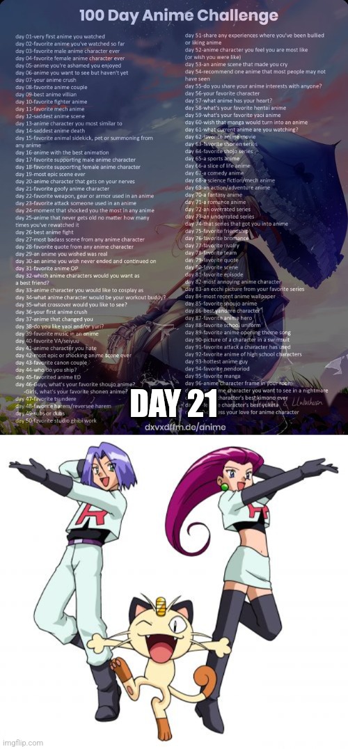 They're All Goofy Af | DAY 21 | image tagged in 100 day anime challenge,memes,team rocket | made w/ Imgflip meme maker
