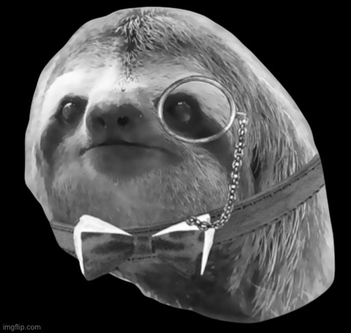 Grayscale monocle sloth grayscale | image tagged in grayscale monocle sloth grayscale | made w/ Imgflip meme maker