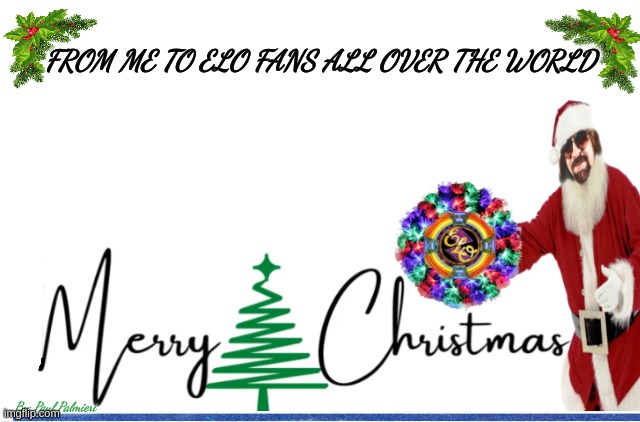 Merry Christmas from Jeff Lynne of ELO | image tagged in jeff lynne,merry christmas,elo,happy holidays,christmas | made w/ Imgflip meme maker