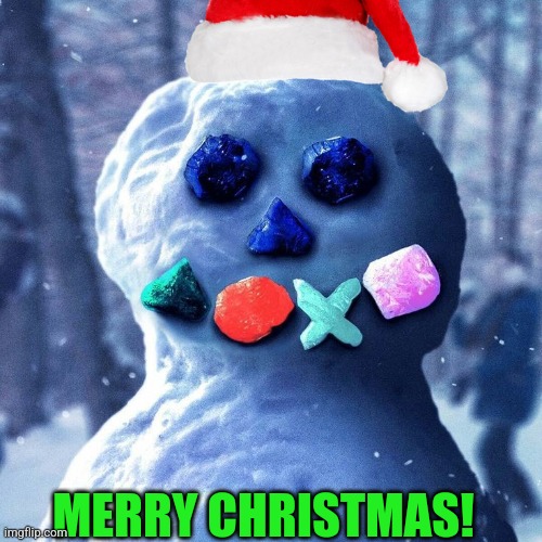 PLAYSTATION FROSTY | MERRY CHRISTMAS! | image tagged in frosty the snowman,playstation,merry christmas | made w/ Imgflip meme maker