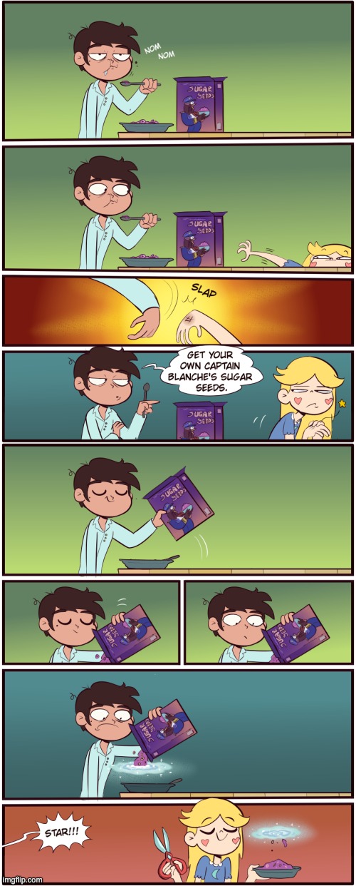 MorningMark - Alternative way to Steal the Cereal | image tagged in svtfoe,comics,star vs the forces of evil,morningmark,memes,comics/cartoons | made w/ Imgflip meme maker