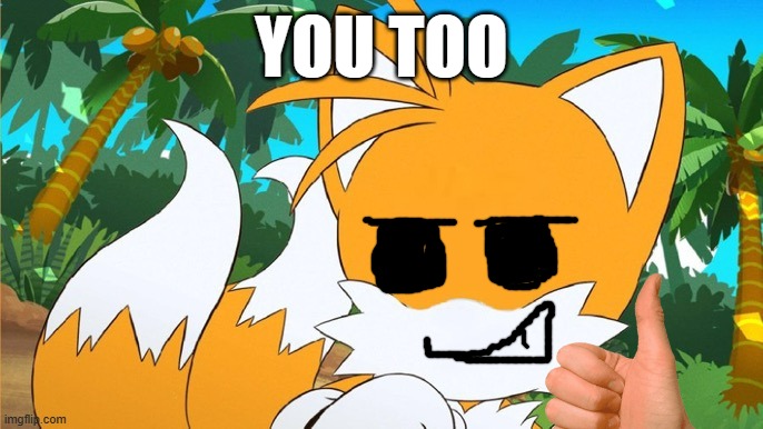 YOU TOO | image tagged in draw a face on tails | made w/ Imgflip meme maker