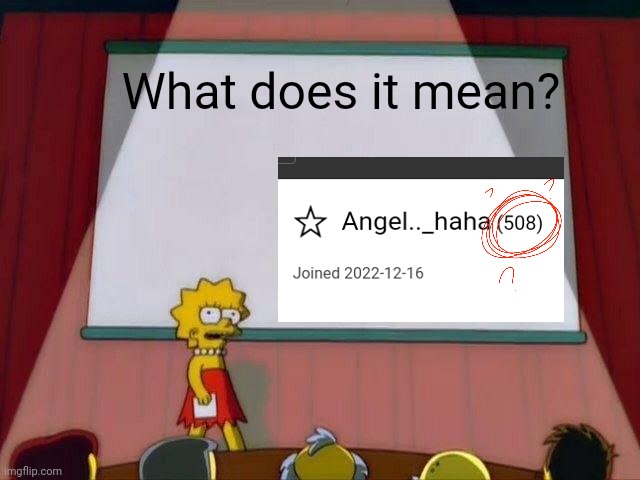 What does it mean? | What does it mean? | image tagged in lisa simpson's presentation | made w/ Imgflip meme maker