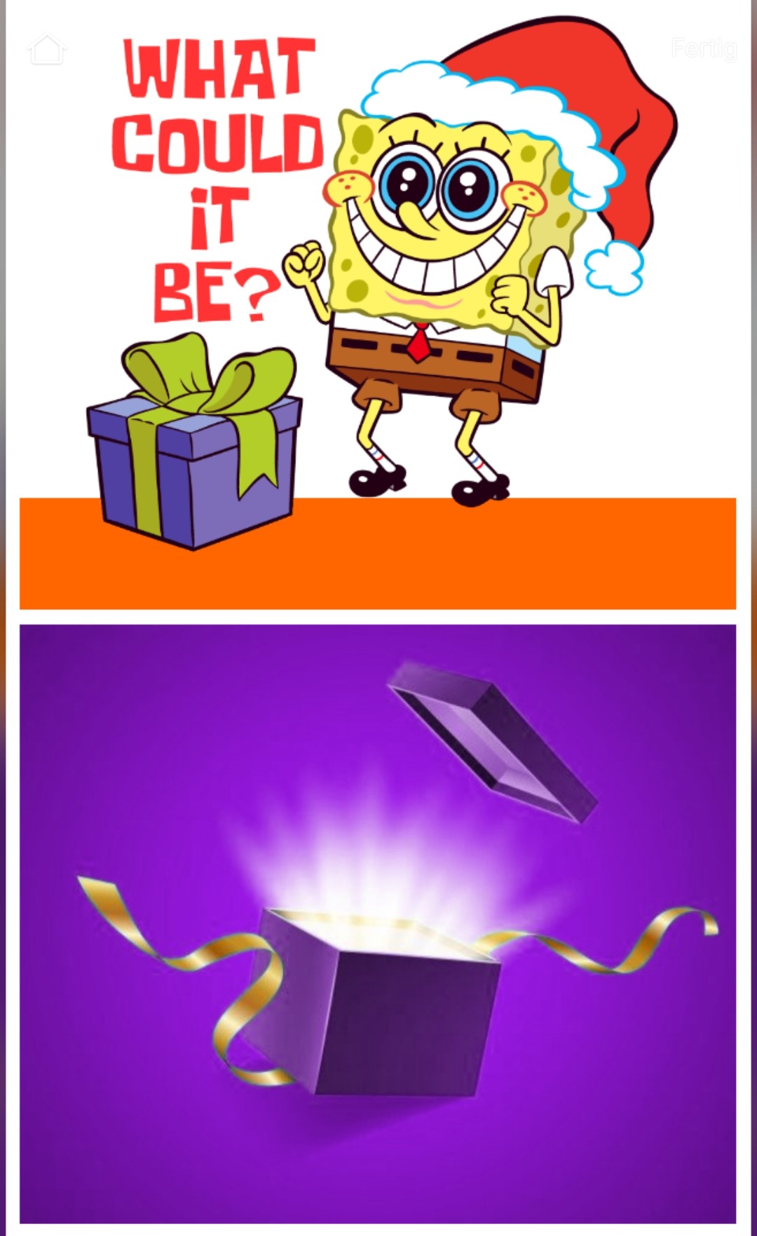 Spongebob present gift Blank Meme Template