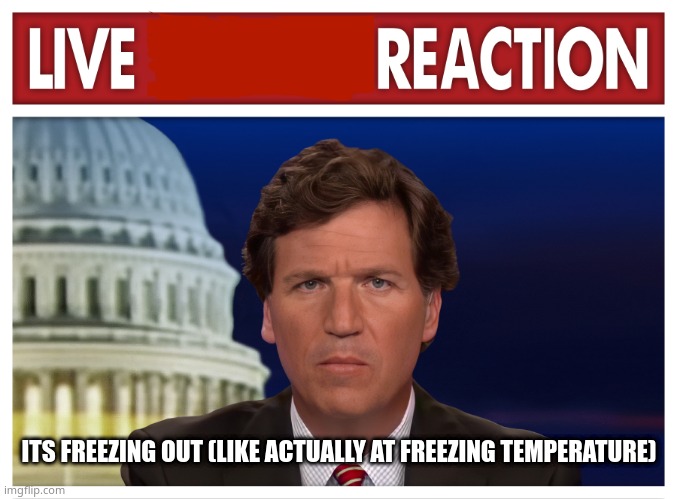 wont be surprised if the pool is frozen | ITS FREEZING OUT (LIKE ACTUALLY AT FREEZING TEMPERATURE) | image tagged in live reaction | made w/ Imgflip meme maker