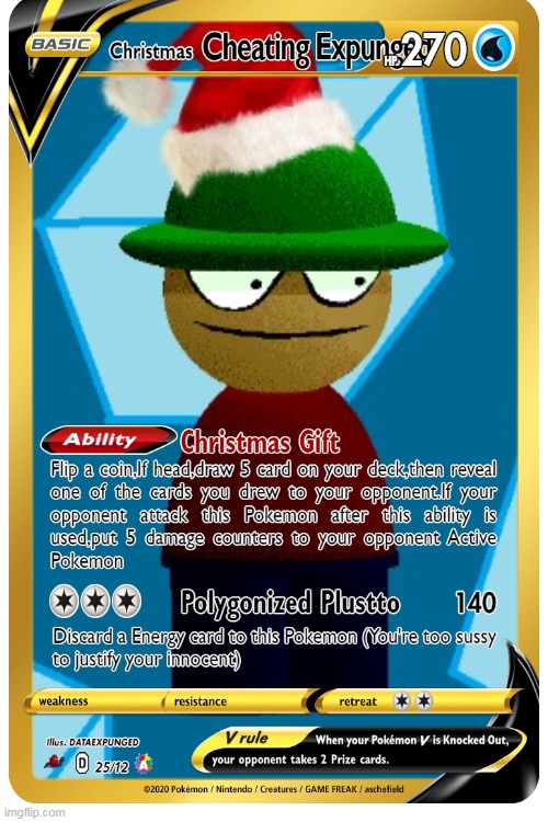 MERRY CHRISTMAS | image tagged in blank pokemon card,pokemon card meme,expunged,dave and bambi,christmas,just for fun | made w/ Imgflip meme maker