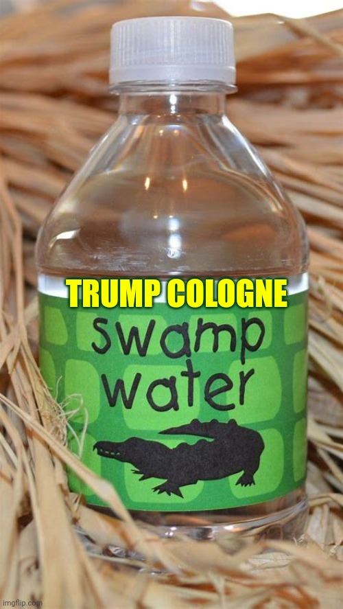 It Goes With His Trading Cards And His Meat Head | TRUMP COLOGNE | image tagged in drain the swamp,swamp,trump is the swamp,lock him up,memes,liar | made w/ Imgflip meme maker
