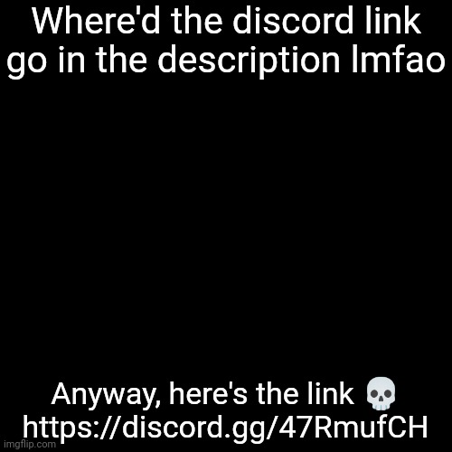 https://discord.gg/47RmufCH | Where'd the discord link go in the description lmfao; Anyway, here's the link 💀
https://discord.gg/47RmufCH | image tagged in pochita copper cry | made w/ Imgflip meme maker