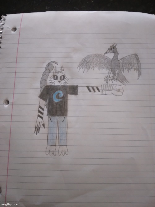 The Bird (art by me) | image tagged in art,drawing,furry art | made w/ Imgflip meme maker