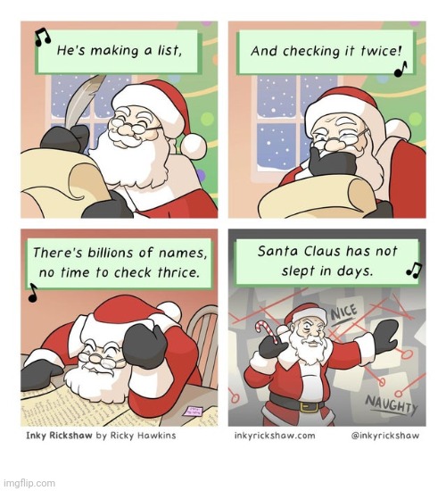 Santa Claus | image tagged in santa,santa claus,nice,naughty,comics,comics/cartoons | made w/ Imgflip meme maker