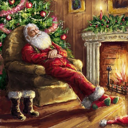 Santa Sleeping Blank Meme Template