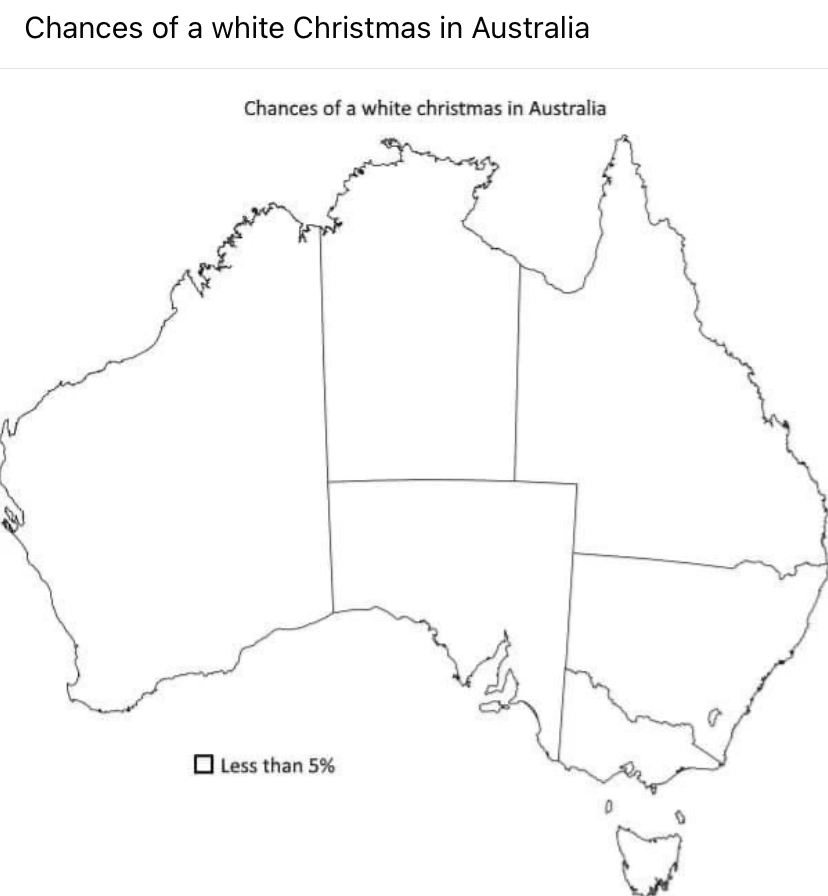 High Quality Chances of a white Christmas in Australia Blank Meme Template