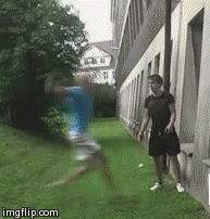 I saw this going differently in my mind. | image tagged in gifs,fall,fail,flips | made w/ Imgflip video-to-gif maker