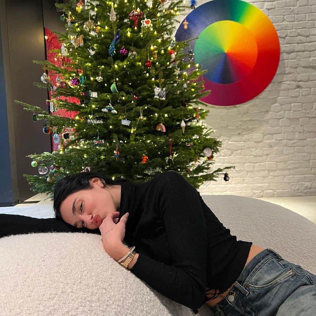 High Quality Dua Lipa Christmas Blank Meme Template