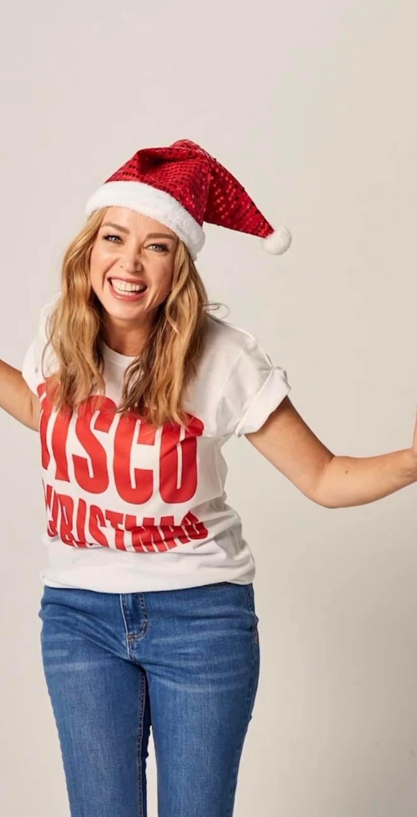 Dannii Minogue disco Christmas 2 Blank Meme Template