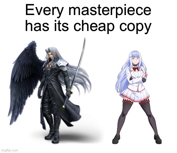 Comparing YanSim characters to Smash characters part 2 | Every masterpiece has its cheap copy | made w/ Imgflip meme maker