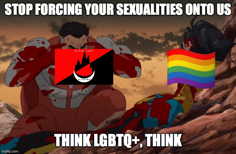 Think Mark, Think | STOP FORCING YOUR SEXUALITIES ONTO US; THINK LGBTQ+, THINK | image tagged in think mark think | made w/ Imgflip meme maker
