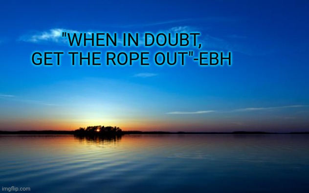 Here's some inspiration from yours truly | "WHEN IN DOUBT, GET THE ROPE OUT"-EBH | image tagged in pie charts | made w/ Imgflip meme maker