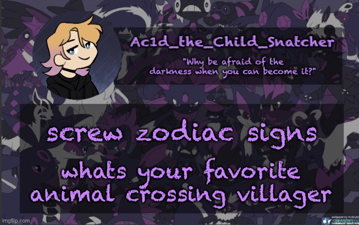 piper>>>>>>>>>> | screw zodiac signs; whats your favorite animal crossing villager | made w/ Imgflip meme maker