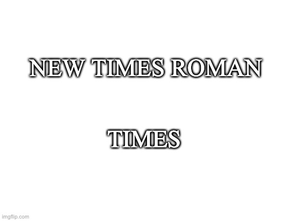 NEW TIMES ROMAN TIMES | made w/ Imgflip meme maker