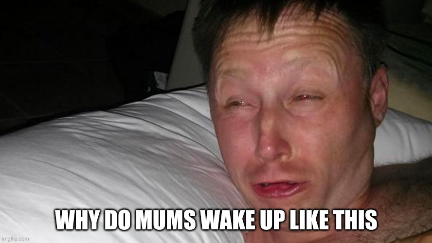 woken up | WHY DO MUMS WAKE UP LIKE THIS | image tagged in woken up | made w/ Imgflip meme maker