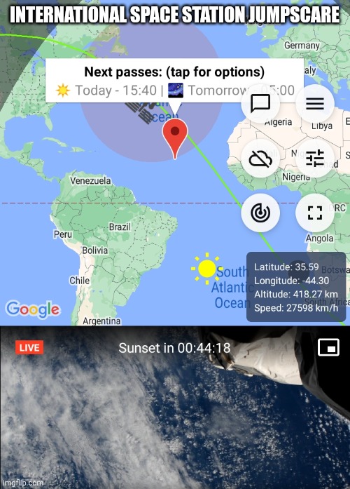 INTERNATIONAL SPACE STATION JUMPSCARE | made w/ Imgflip meme maker