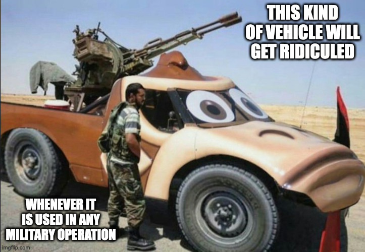 Donkey Kong Pickup Truck | THIS KIND OF VEHICLE WILL GET RIDICULED; WHENEVER IT IS USED IN ANY MILITARY OPERATION | image tagged in donkey kong,cars,memes | made w/ Imgflip meme maker