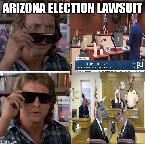 hop to it | ARIZONA ELECTION LAWSUIT | image tagged in fjb | made w/ Imgflip meme maker