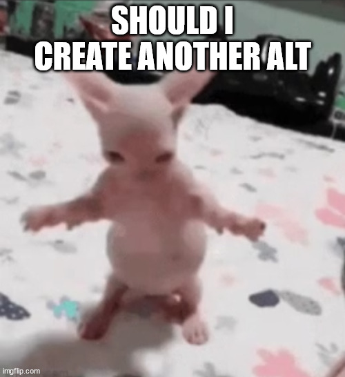 SHOULD I CREATE ANOTHER ALT | made w/ Imgflip meme maker