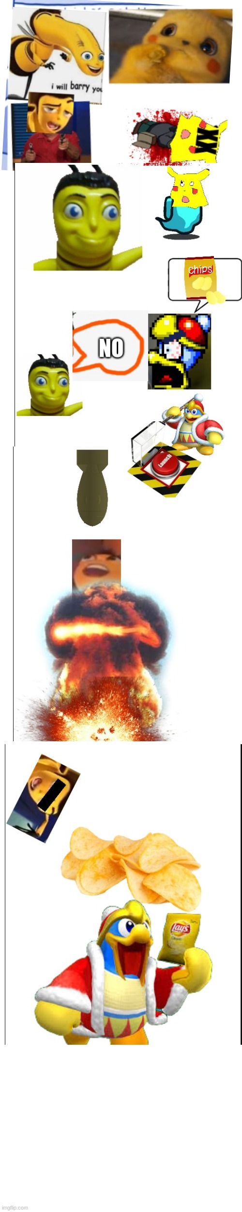 kirby's comic | image tagged in nuclear bomb,king dedede | made w/ Imgflip meme maker