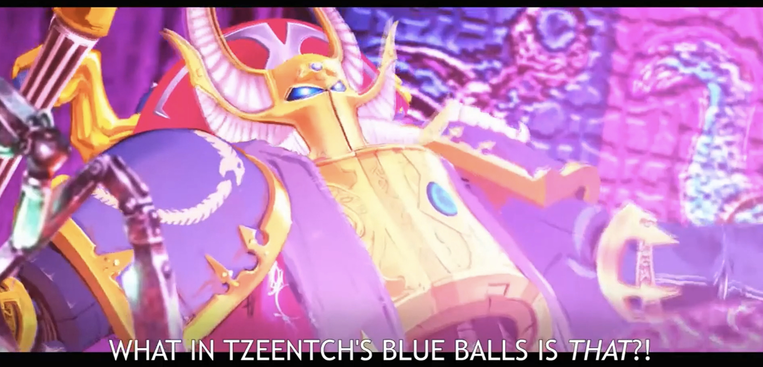 High Quality WHAT IN TZEENTCH’S BLUE BALLS IS THAT?! Blank Meme Template