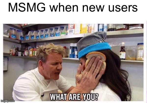 MSMG when new users | made w/ Imgflip meme maker