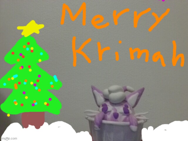 goofy ahh clay cat (also merry krimbus) | image tagged in memes,merry christmas | made w/ Imgflip meme maker