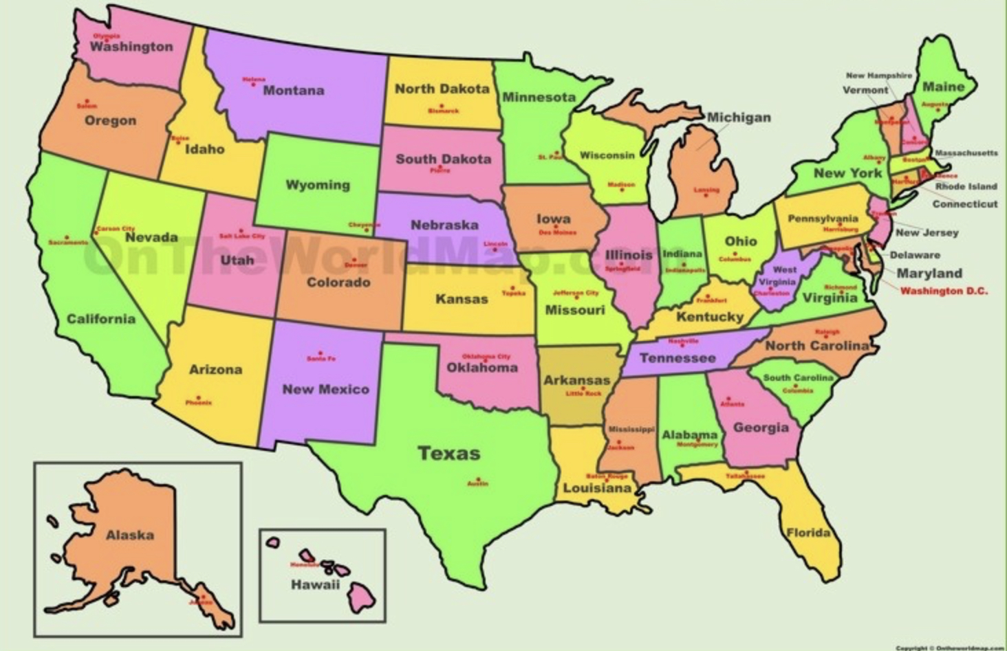 High Quality Map of USA Blank Meme Template