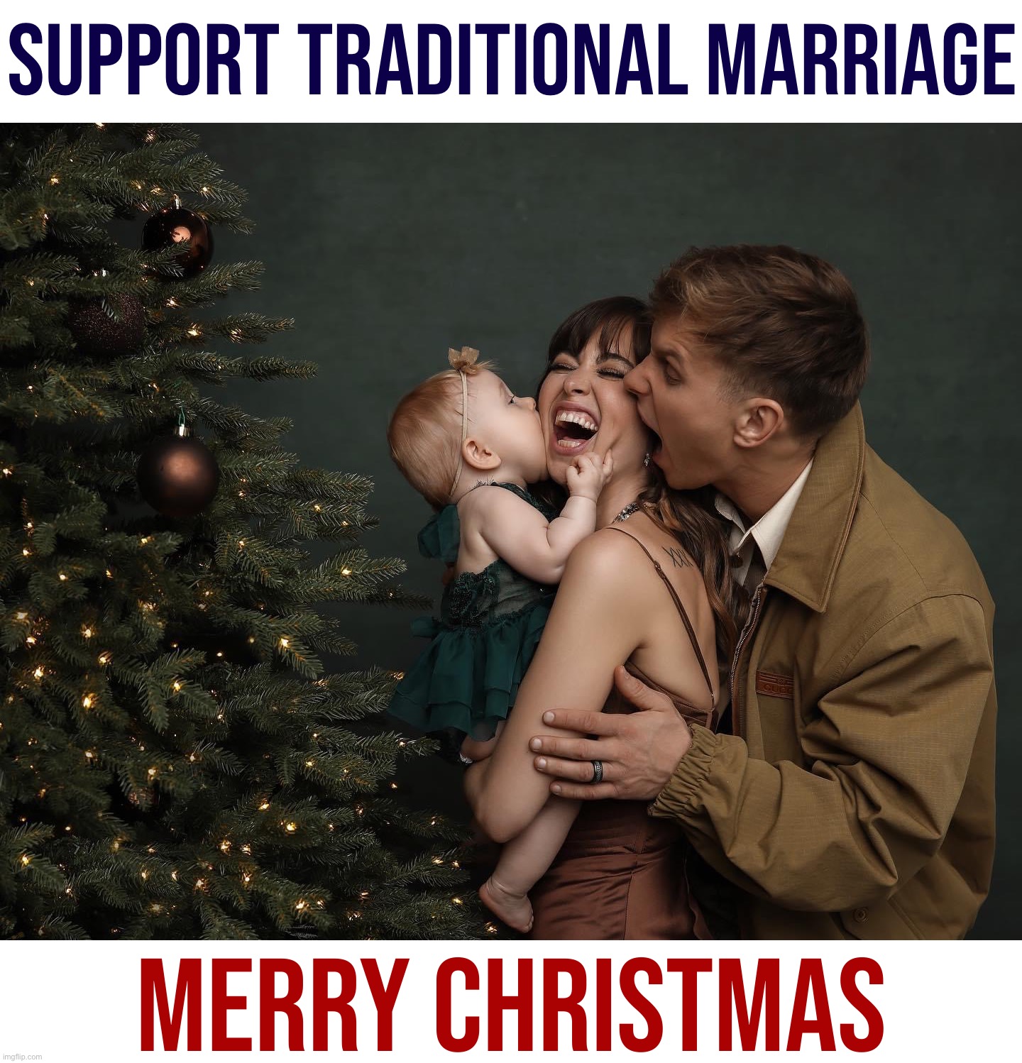 Merry Christmas to you & yours from the family of Mr. and Mrs. Pasha Petkuns | Support traditional marriage; Merry Christmas | image tagged in riley reid christmas,traditional marriage,merry christmas,to you and yours,from the family of,riley reid | made w/ Imgflip meme maker