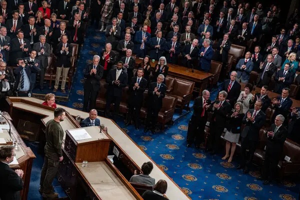 Zelensky speech at U.S. Congress Blank Meme Template