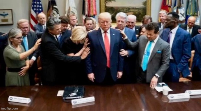 Praying to God Emperor Trump | image tagged in praying to god emperor trump | made w/ Imgflip meme maker